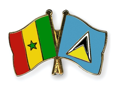 Fahnen Pins Senegal St-Lucia