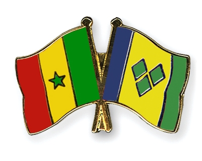 Fahnen Pins Senegal St-Vincent-und-die-Grenadinen
