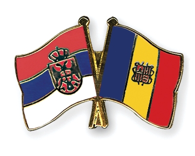 Fahnen Pins Serbien Andorra