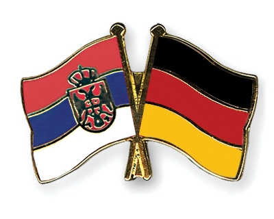 Fahnen Pins Serbien Deutschland