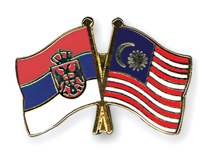 Fahnen Pins Serbien Malaysia