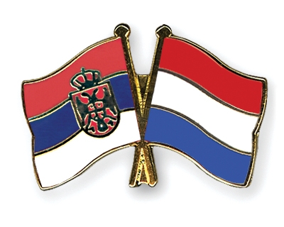 Fahnen Pins Serbien Niederlande
