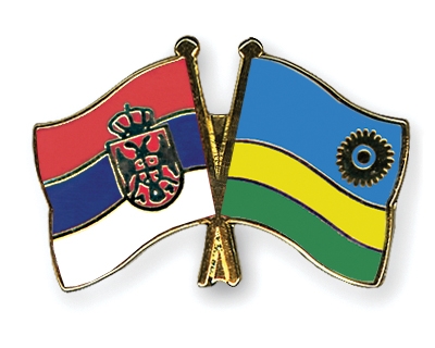 Fahnen Pins Serbien Ruanda