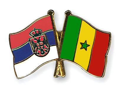 Fahnen Pins Serbien Senegal
