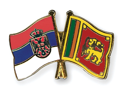 Fahnen Pins Serbien Sri-Lanka