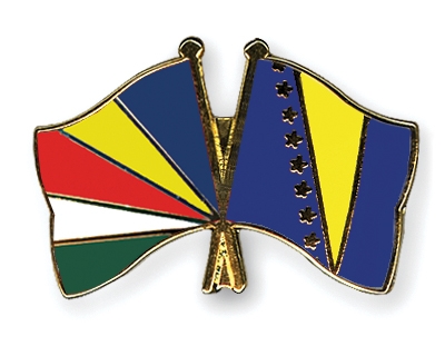 Fahnen Pins Seychellen Bosnien-und-Herzegowina