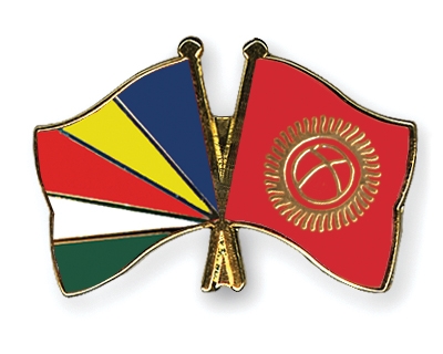 Fahnen Pins Seychellen Kirgisistan