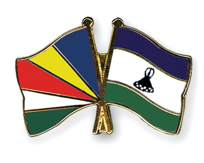 Fahnen Pins Seychellen Lesotho