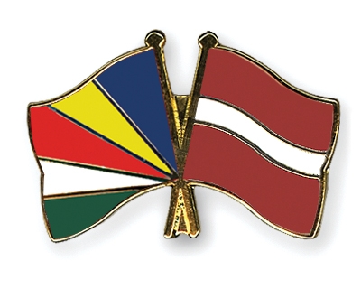 Fahnen Pins Seychellen Lettland