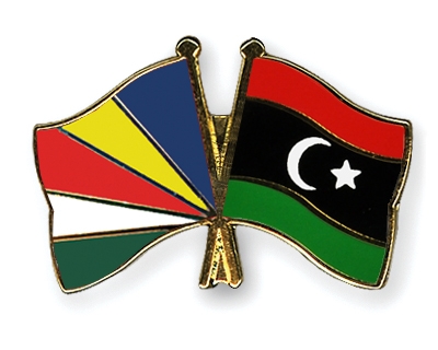 Fahnen Pins Seychellen Libyen