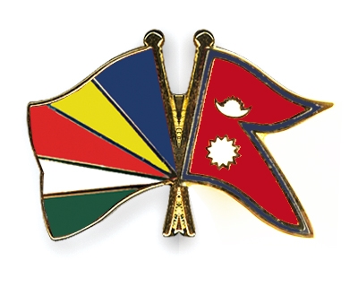 Fahnen Pins Seychellen Nepal