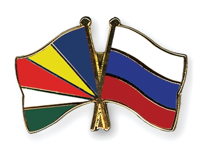 Fahnen Pins Seychellen Russland