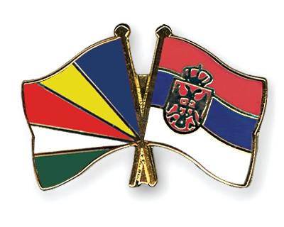 Fahnen Pins Seychellen Serbien