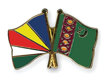 Fahnen Pins Seychellen Turkmenistan
