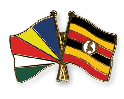 Fahnen Pins Seychellen Uganda