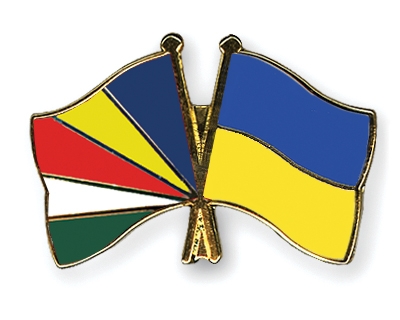 Fahnen Pins Seychellen Ukraine