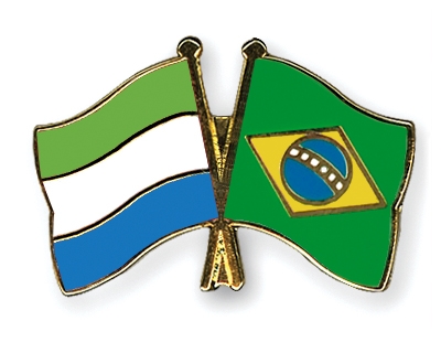 Fahnen Pins Sierra-Leone Brasilien