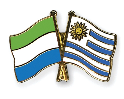 Fahnen Pins Sierra-Leone Uruguay