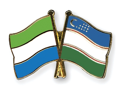Fahnen Pins Sierra-Leone Usbekistan