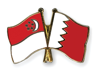 Fahnen Pins Singapur Bahrain
