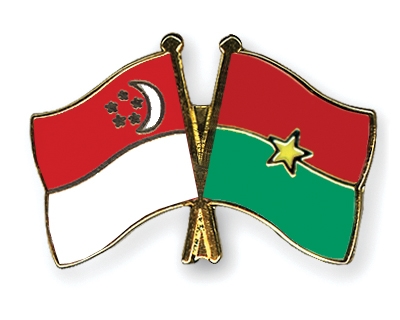 Fahnen Pins Singapur Burkina-Faso