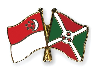 Fahnen Pins Singapur Burundi