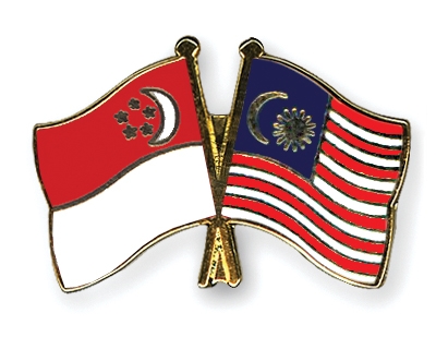 Fahnen Pins Singapur Malaysia