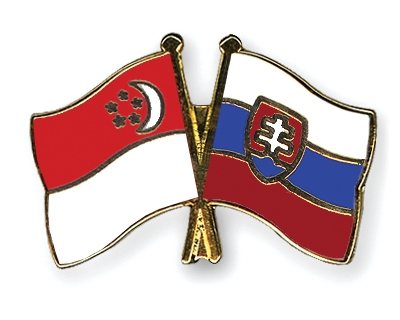 Fahnen Pins Singapur Slowakei