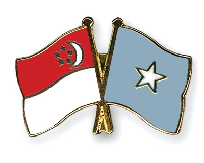 Fahnen Pins Singapur Somalia