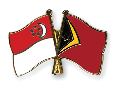 Fahnen Pins Singapur Timor-Leste