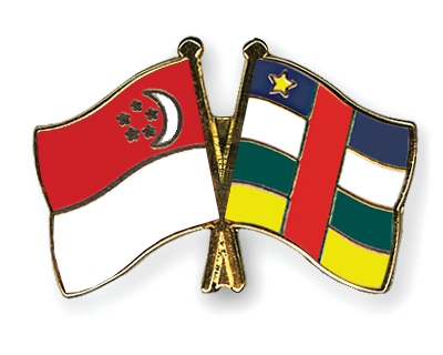 Fahnen Pins Singapur Zentralafrikanische-Republik