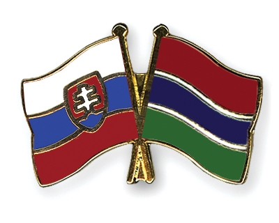 Fahnen Pins Slowakei Gambia