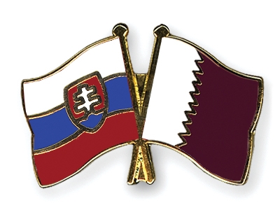 Fahnen Pins Slowakei Katar