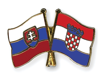Fahnen Pins Slowakei Kroatien