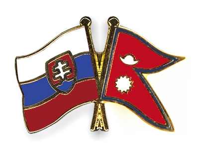 Fahnen Pins Slowakei Nepal