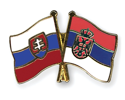 Fahnen Pins Slowakei Serbien