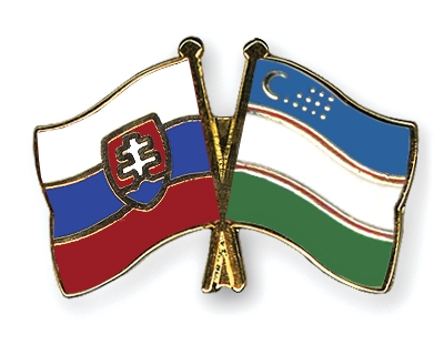 Fahnen Pins Slowakei Usbekistan