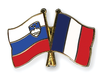 Fahnen Pins Slowenien Frankreich