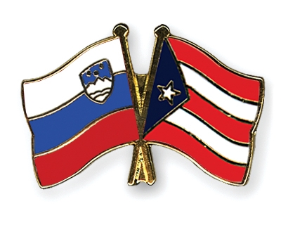 Fahnen Pins Slowenien Puerto-Rico