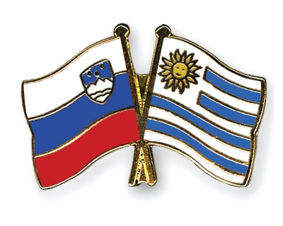 Fahnen Pins Slowenien Uruguay