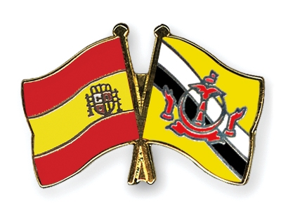 Fahnen Pins Spanien Brunei-Darussalam