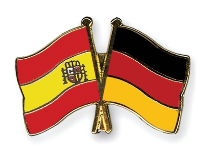 Fahnen Pins Spanien Deutschland