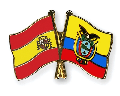 Fahnen Pins Spanien Ecuador