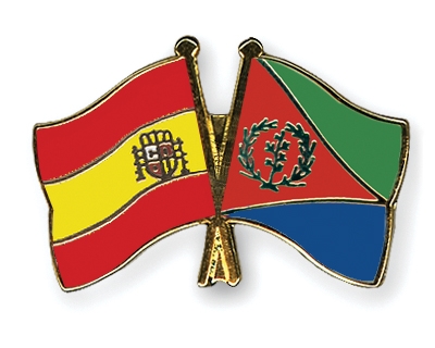 Fahnen Pins Spanien Eritrea
