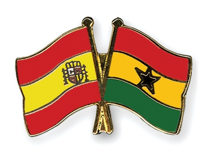 Fahnen Pins Spanien Ghana
