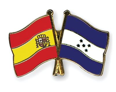 Fahnen Pins Spanien Honduras