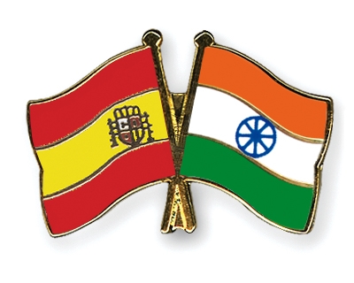 Fahnen Pins Spanien Indien