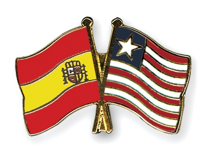 Fahnen Pins Spanien Liberia