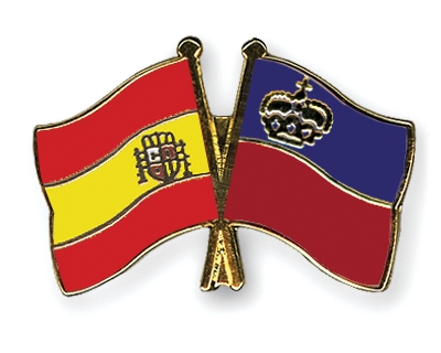 Fahnen Pins Spanien Liechtenstein
