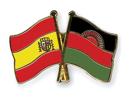 Fahnen Pins Spanien Malawi